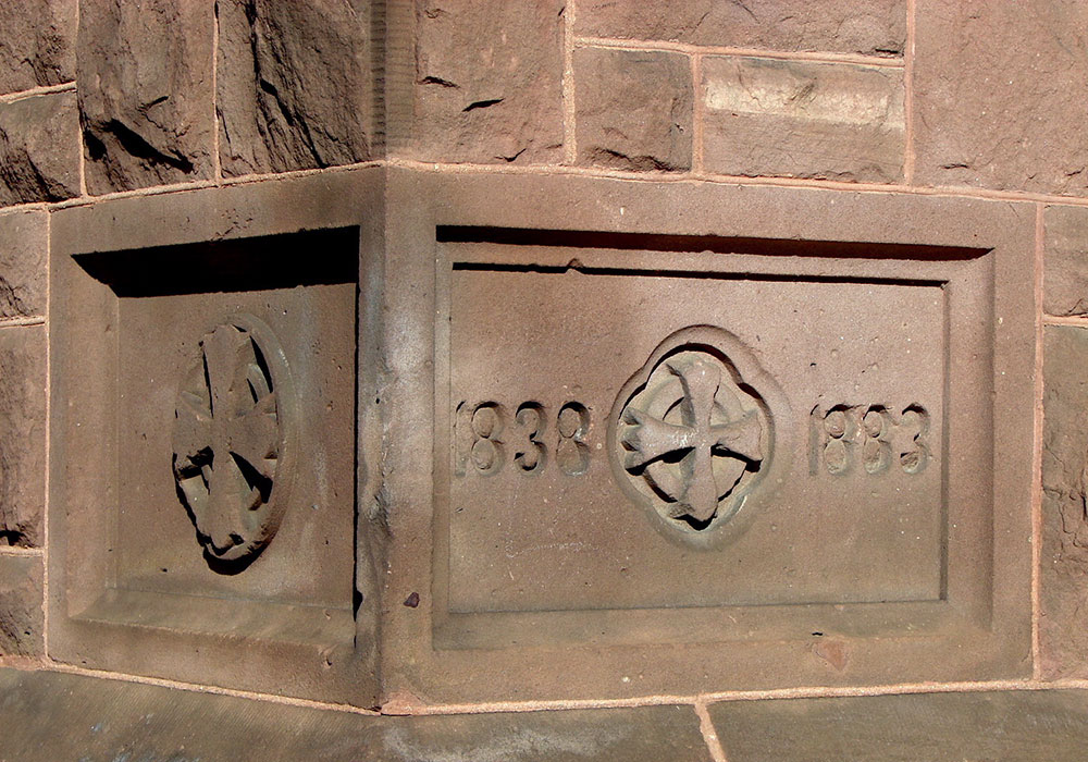The cornerstone of St. Paul’s Episcopal Church